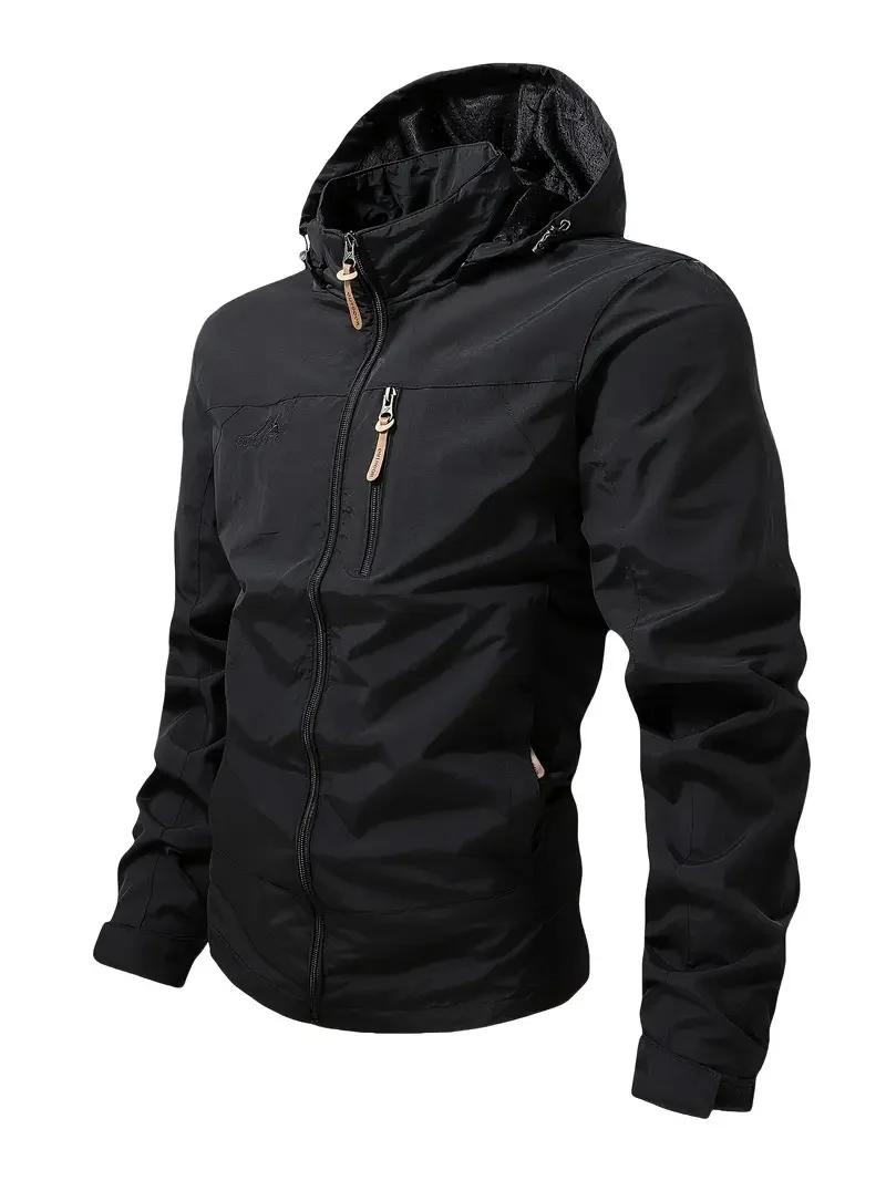 Nouvelle veste de pluie imperméable et coupe-vent légère à capuche pour homme, idéale pour l'escalad