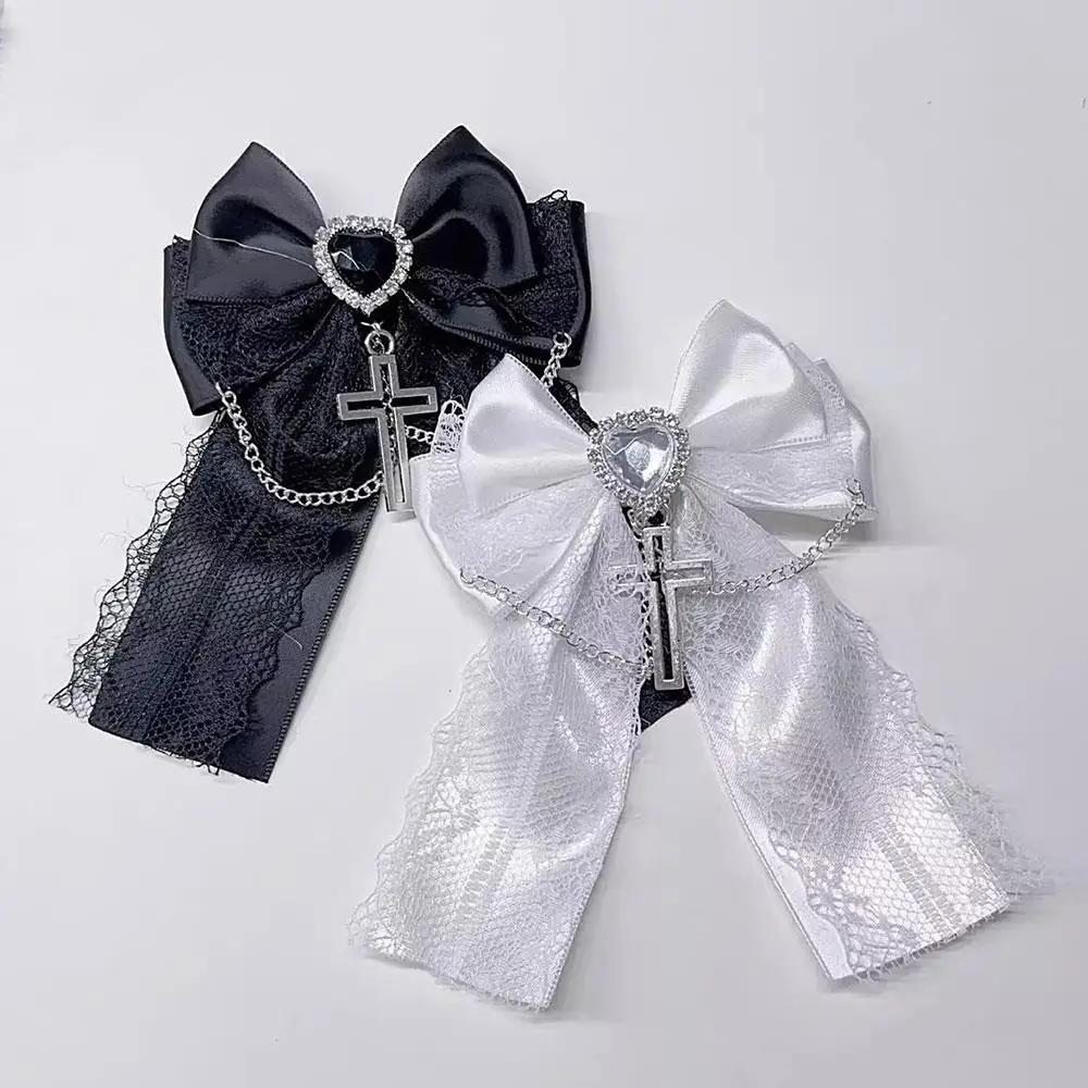 Accessoires pour cheveux gothiques pour filles, pince à cheveux queue de cheval en dentelle japonais