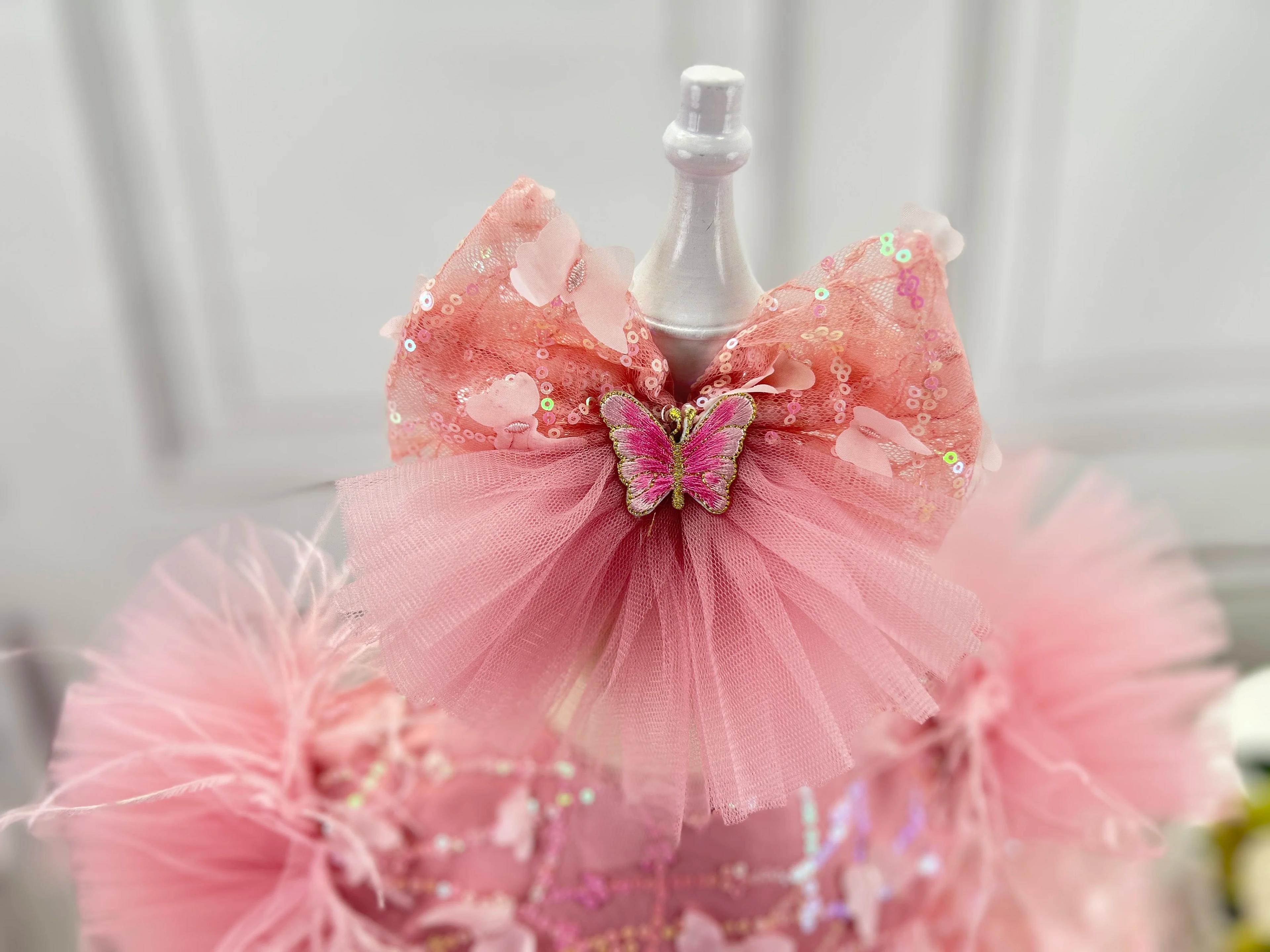 Robe de fête d'anniversaire pour petites filles de 0 à 6 ans, tenue élégante en dentelle et queue de