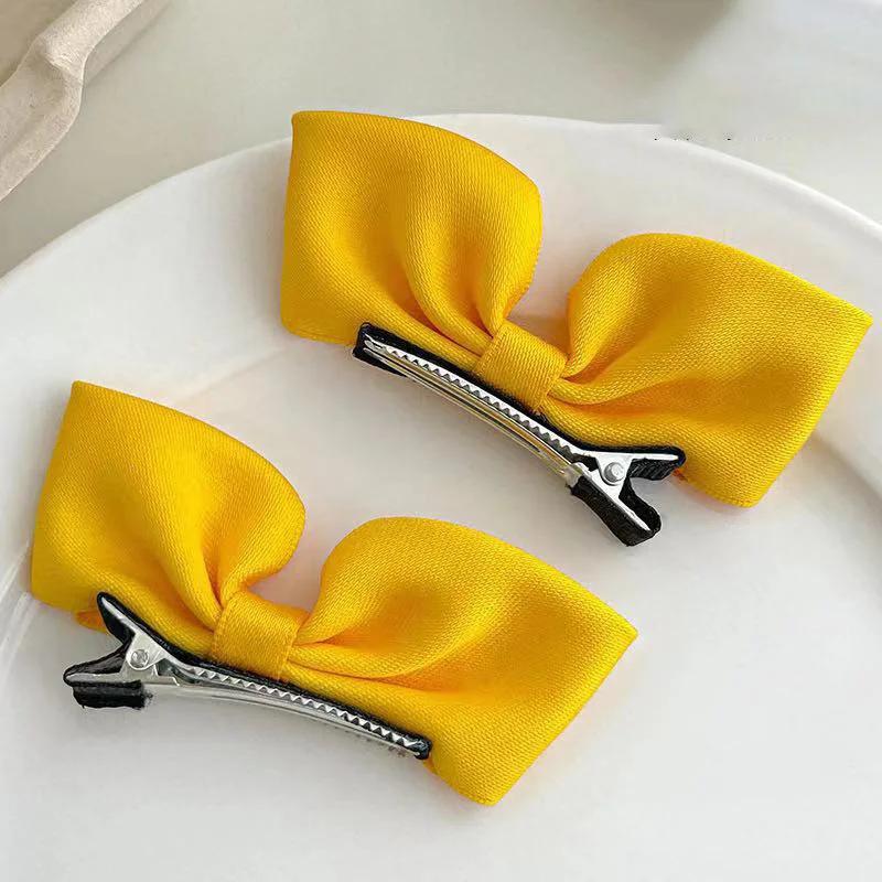 Épingles à cheveux à nœud coréen pour enfants, 2 pièces, couvre-chef doux et mignon pour filles, Bar