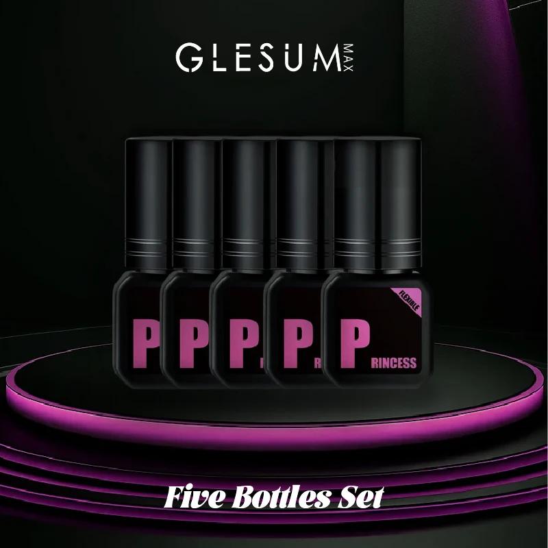 Glesum 5 bouteilles de colle princesse pour extensions de cils, faites-le vous-même, 5 ml, séchage r