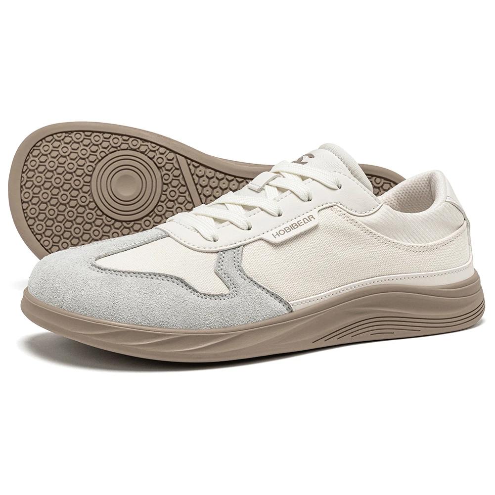Chaussures pieds nus HOBIBEAR pour hommes et femmes |   Baskets en toile à bout large, légères, déco
