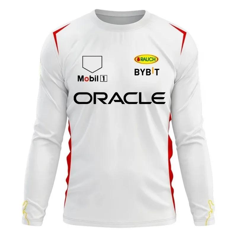 T-shirt à manches longues de l'équipe F1, édition printemps et automne, T-shirt Extra Large pour hom
