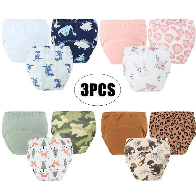 Ensemble de couches et pantalons pour bébé, pantalons d'entraînement imprimés de dessins animés pour
