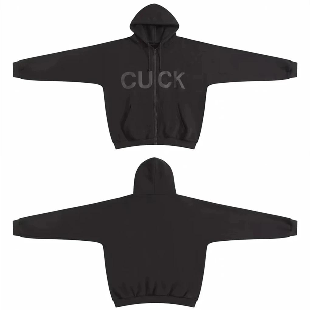 CUCK YZY Kanye nouvel Album préchauffant sweat à capuche avec fermeture éclair hommes femmes meilleu