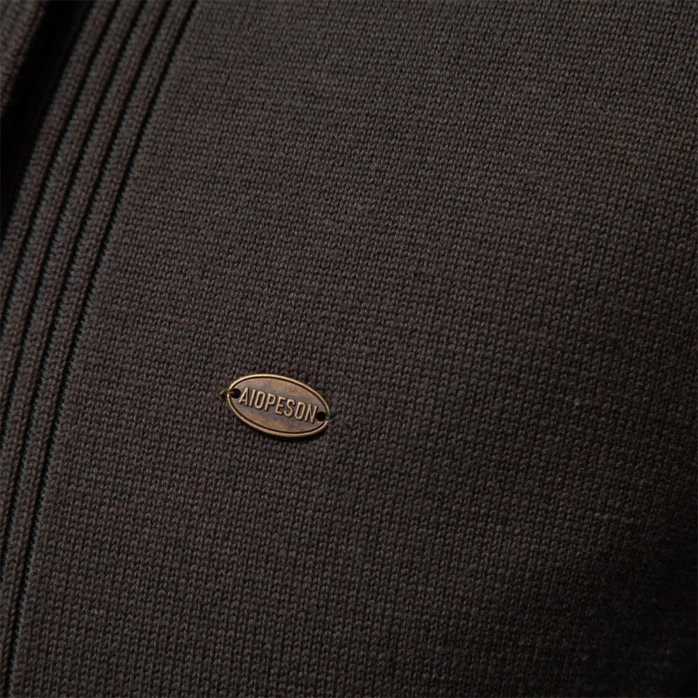Cardigan en coton pour hommes, pull de qualité, à la mode, col rabattu, tricoté, nouvelle collection