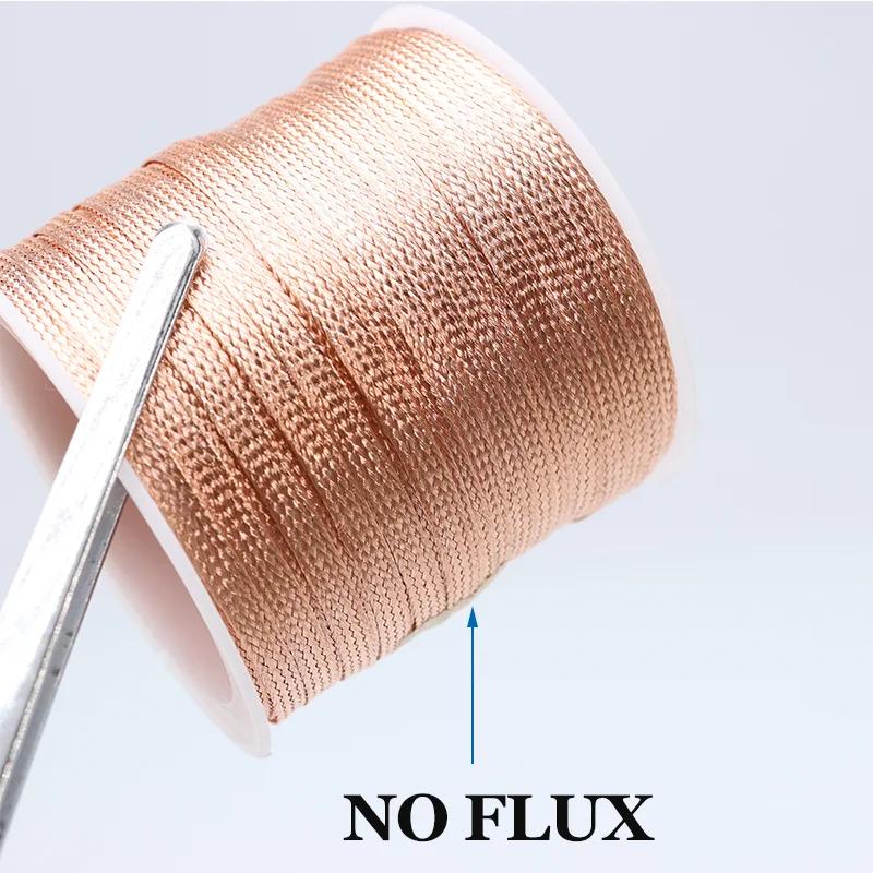 Mèche de cuivre fil à souder 6/8/10/15/20M RoHS soudure supprimer mèche de soudage électrique PCB té