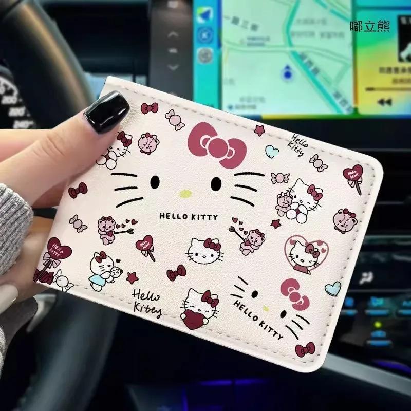 Porte-cartes Kawaii HelloKitty, porte-carte d'identité, porte-permis de conduire, porte-monnaie en P