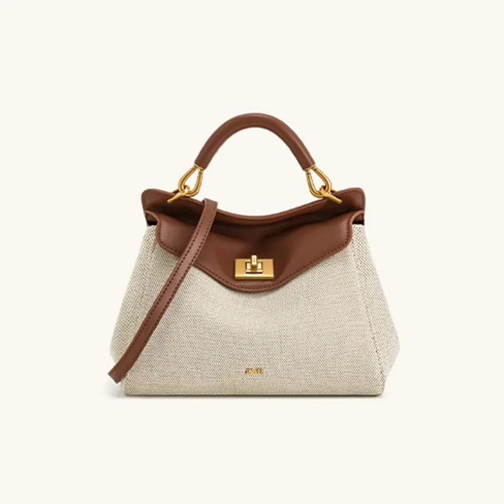 Sac à bandoulière en cuir tressé pour femme, style luxueux, sac à bandoulière décontracté, sac à mai