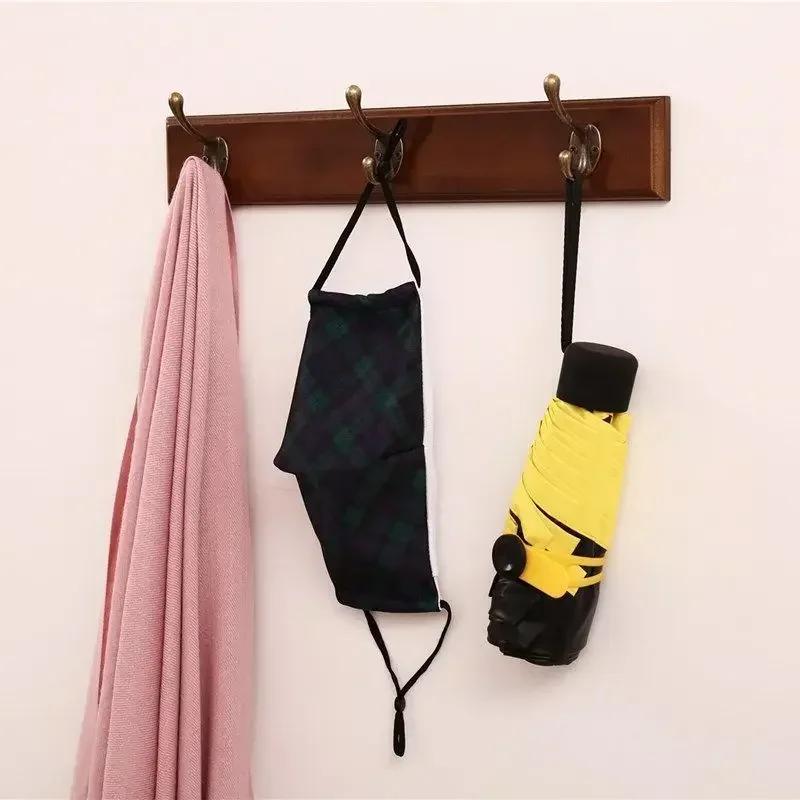 Porte-manteau mural en bois massif avec crochets, gain de place, organisateur de placard pour chapea