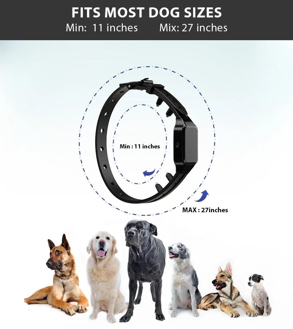Collier d'entraînement pour chien, choc enveloppant, Distance de contrôle de 1000 pieds avec 3 Modes