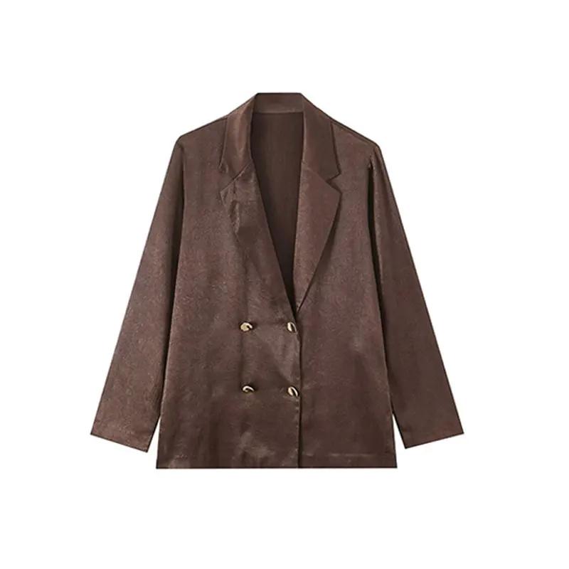 NLZGMSJ Nouveauté Printemps 2026 – Ensembles Femme : Pantalon Large Effet Froissé et Veste de Bureau
