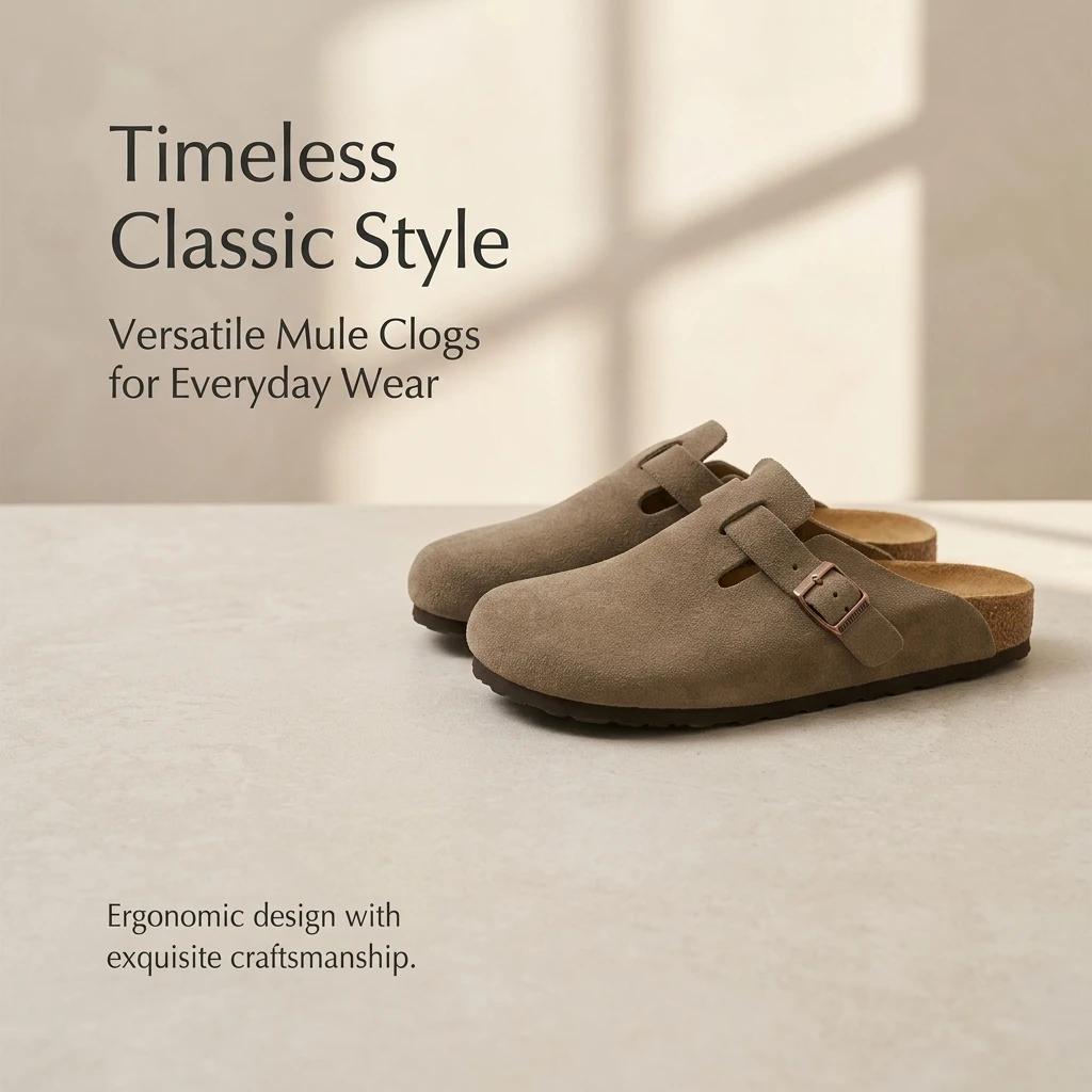 Chaussures en daim et liège pour hommes et femmes, design célèbre, sangles réglables, soutien de la 