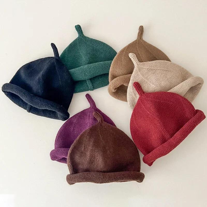 Chapeaux d'hiver pour enfants, pour nouveau-nés garçons, Bonnet en Crochet, casquette pour petites f