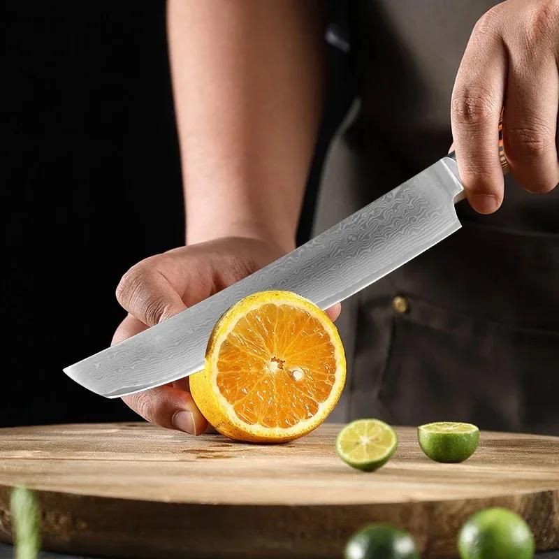 Couteaux de cuisine professionnels, couperet de Chef, manche en bois de viande, couteau japonais en 