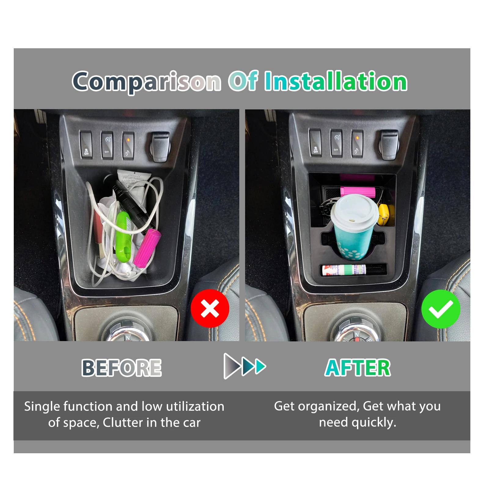 RUIYA pour Dacia Spring Electric EV 2022 2023 2024 Car Storage Central Control Container Auto Dacia 