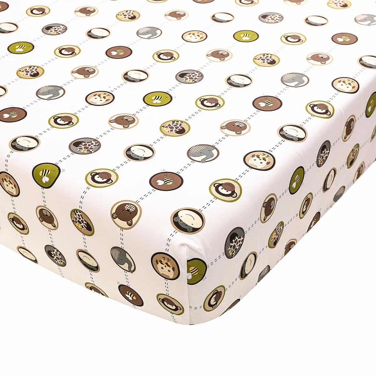 Parure de lit brodée pour nouveau-né, 3 pièces, ensemble de draps pour berceau de pépinière, thème d