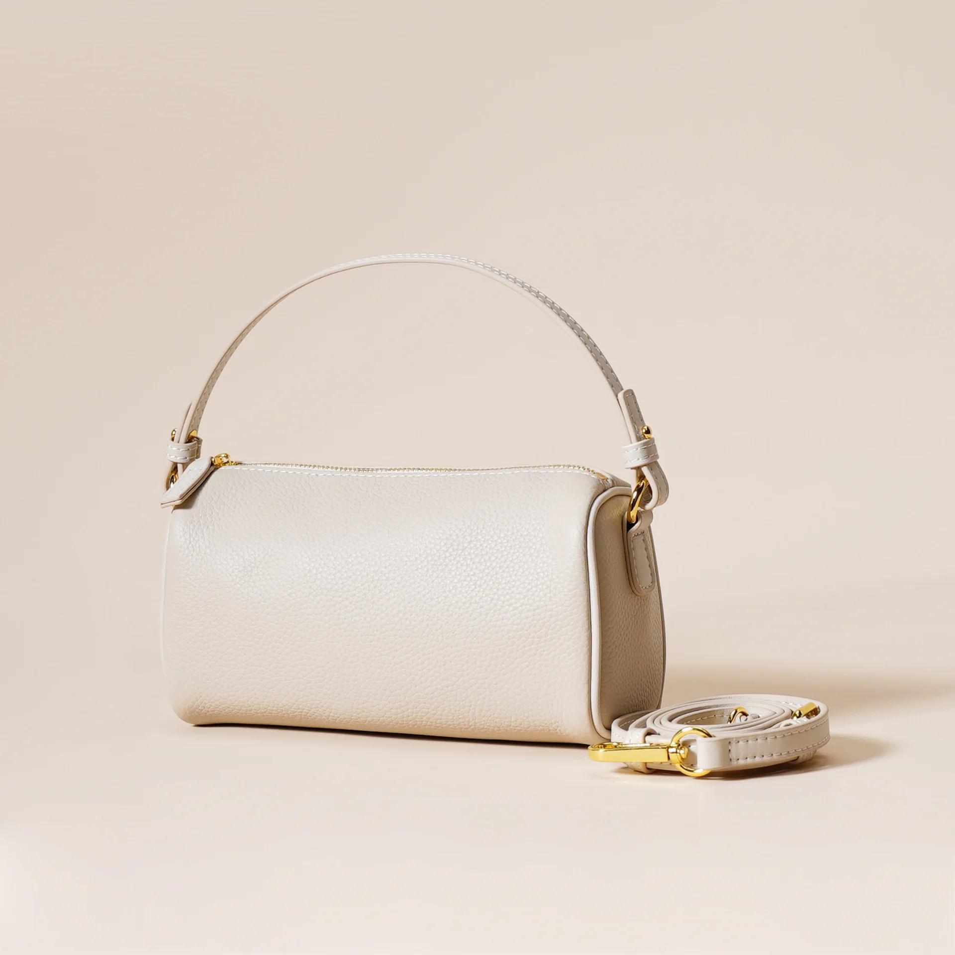 Sac à main en cuir véritable pour femmes, sac à bandoulière simple et élégant, première couche en pe