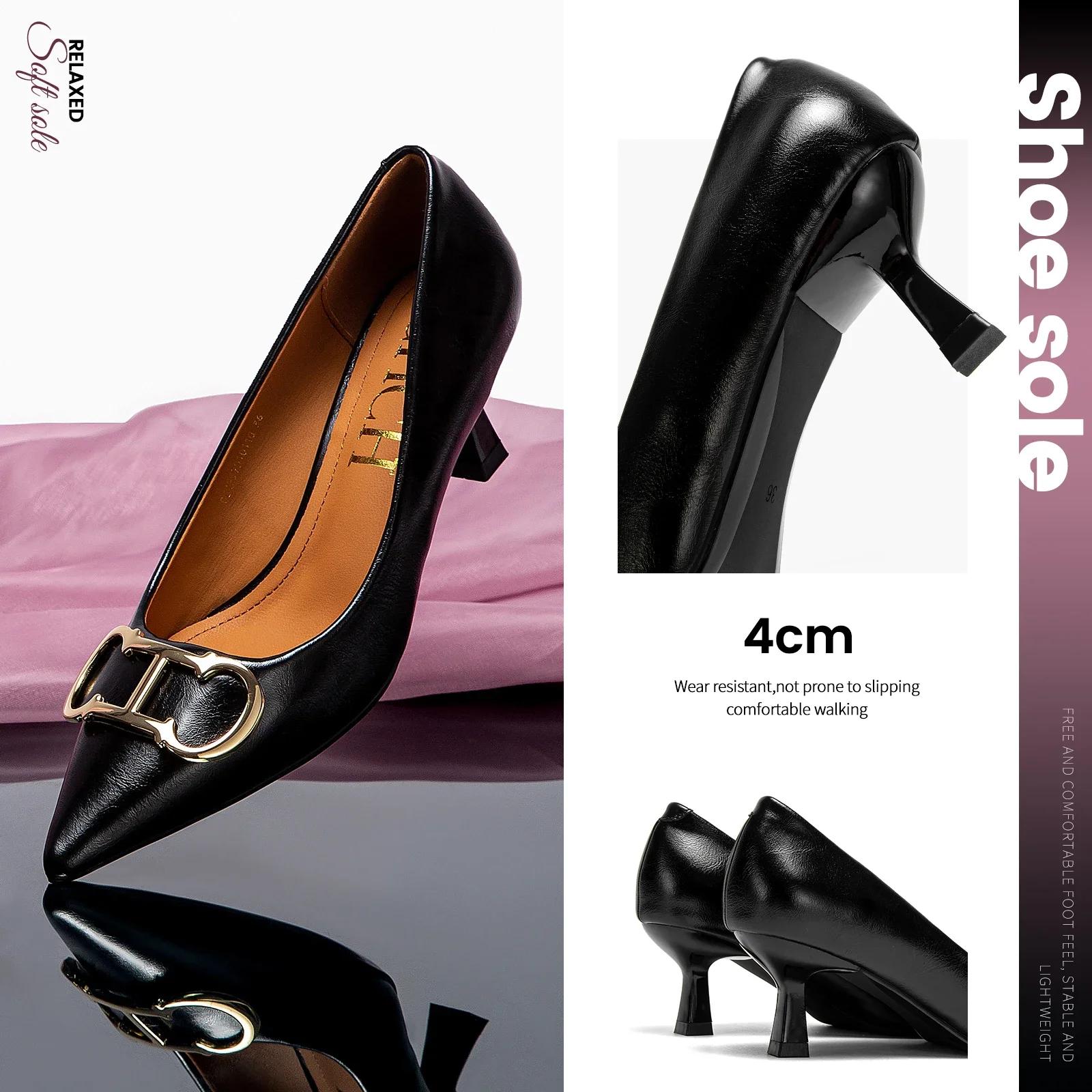 Chaussures pour femmes bout pointu talons hauts en cuir verni robe talons chaussures bateau chaussur