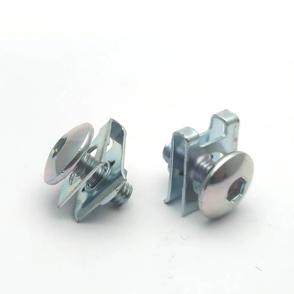 Lot de 10 boulons de vis de couvercle en plastique argenté M6 pour moto, Scooter, ATV, cyclomoteur, 