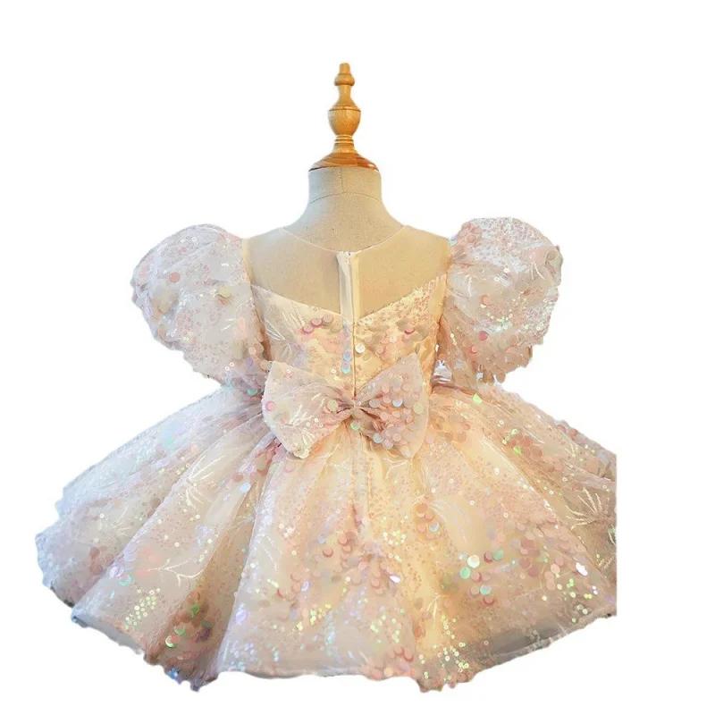 Robe de soirée haut de gamme pour filles, robe de spectacle de Piano pour enfants, robe de princesse