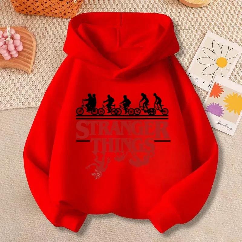 Potdemiel New Stranger Things Bikes Hoodie pour enfants de 3 à 12 ans, sweat-shirt imprimé Demogorgo