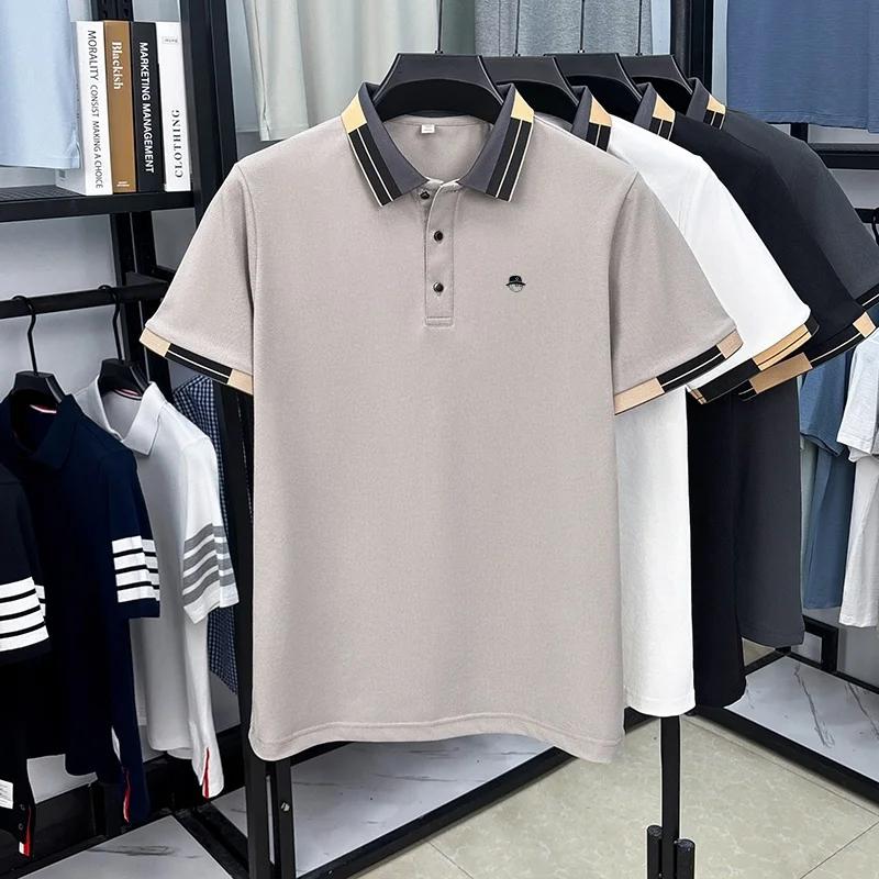 Nouvelle Collection – Polo d'été pour homme à manches courtes avec revers, motif lettres, design de 