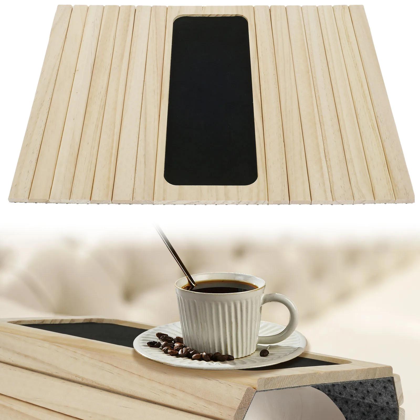 Accoudoir de canapé multifonctionnel en bois naturel, table de canapé, anti-alde, support de bras, t