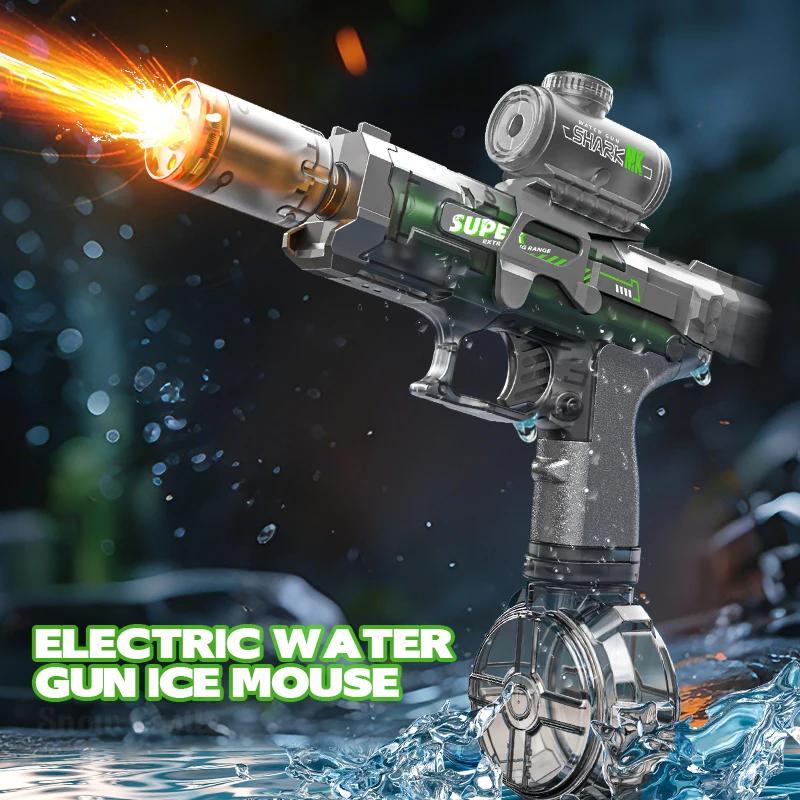 Pistolet à eau électrique automatique à tir continu, jouet d'extérieur, pistolet à eau longue portée