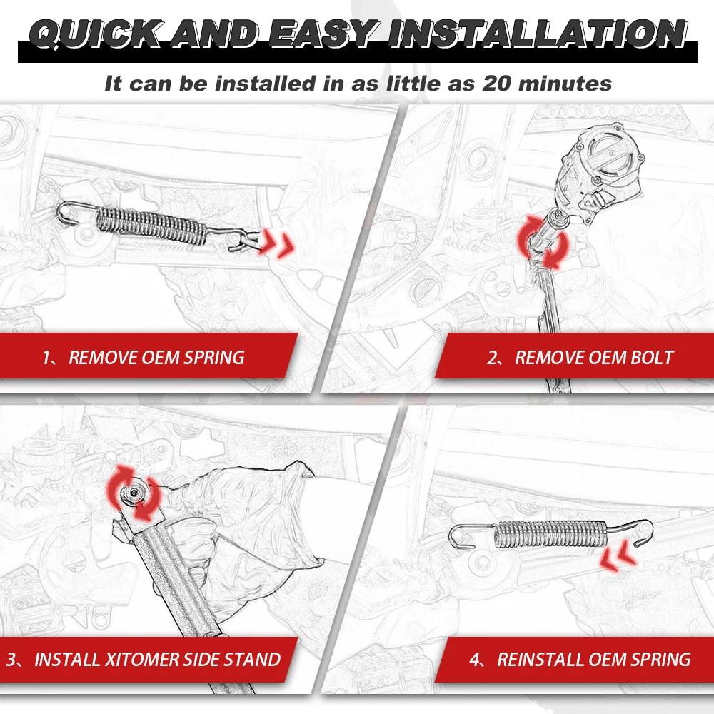 Béquille latérale réglable pour moto compatible avec Honda CRF250L CRF 250 L 2012 – 2020 CRF300L 202