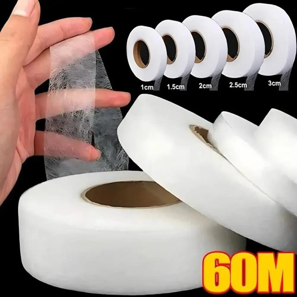 Ruban adhésif Double face pour vêtements Non tissés, 60M, pour ourlet de repassage, bricolage, coutu