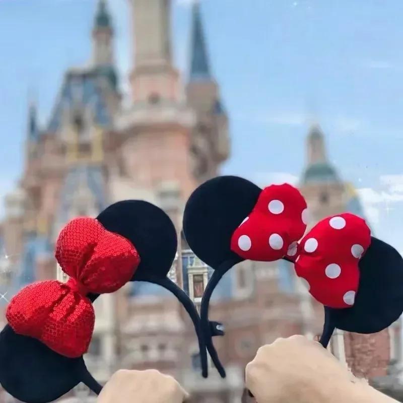 Bandeau d'oreille Disney Mickey Mouse, bandeau pour parc d'attractions, écailles de poisson, maille 
