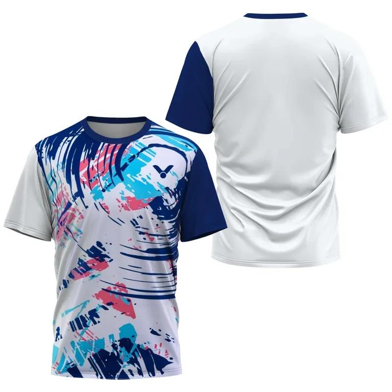 T-shirt respirant de badminton et de tennis, vêtements de sport à la mode pour hommes, haut pour hom