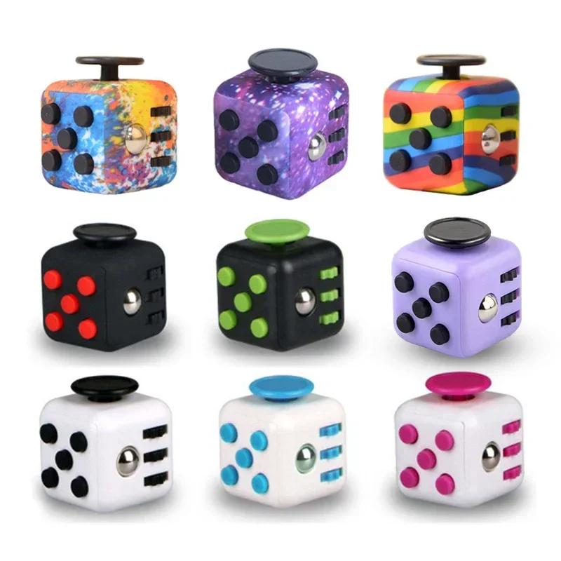 Dés de décompression Fidget de couleur unie, pour libérer le Stress, l'autisme, l'anxiété, soulager 