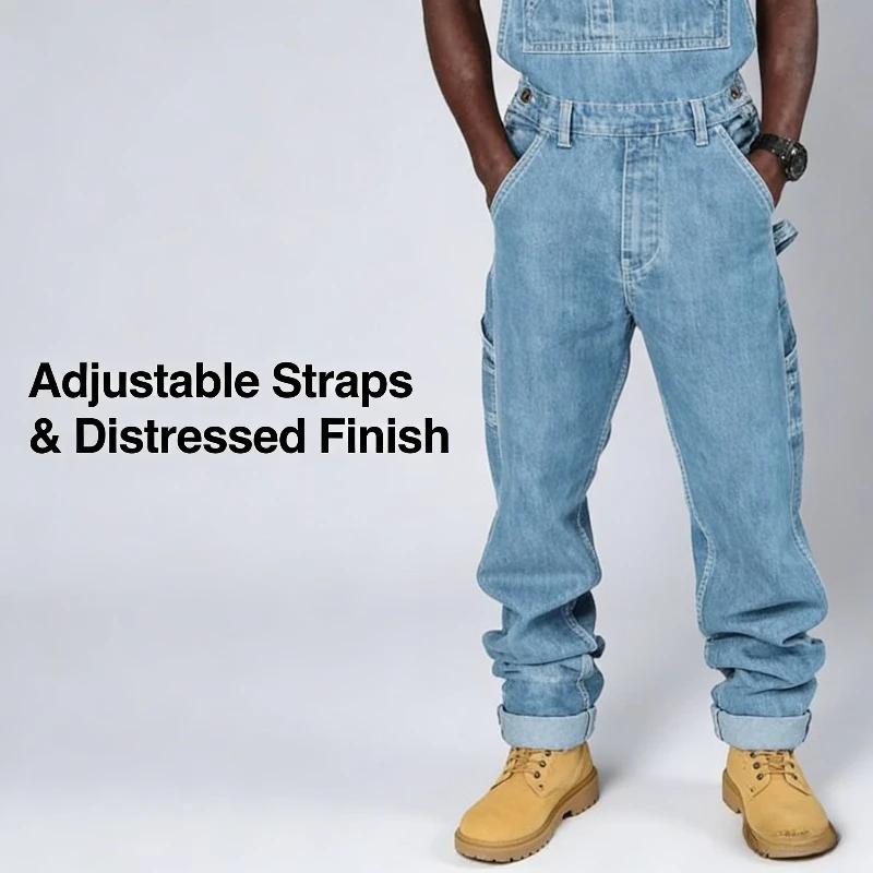 2026 Salopette en jean à bretelles pour homme, Rare Humans Jeans, élégante, confortable et tendance
