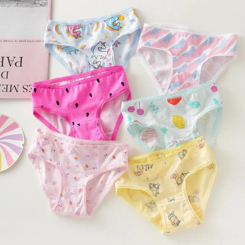 3/6/9/12 pièces/lot culottes en coton filles enfants slips courts sous-vêtements pour enfants enfant