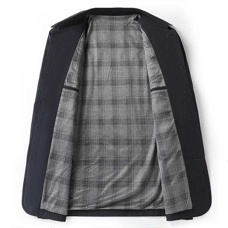 Veste décontractée ample pour homme d'âge moyen, idéale pour le printemps et l'automne, convient aux