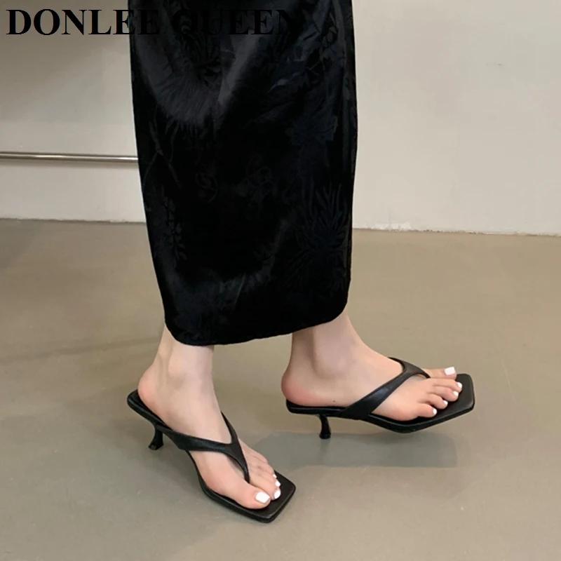 Pantoufles à talons hauts pour femmes, chaussures à enfiler, sandales à bande étroite, pantoufles dé
