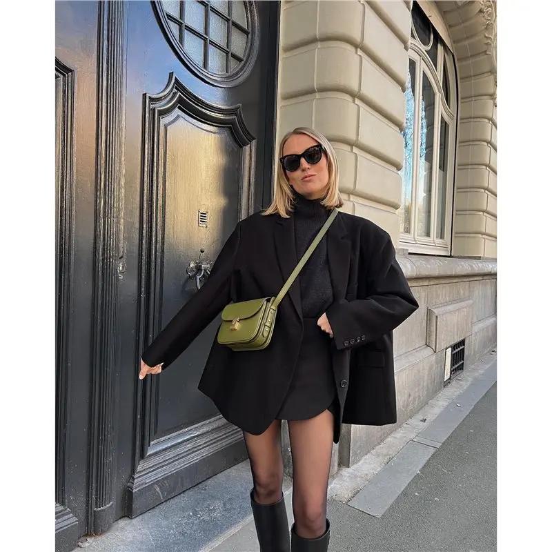 Sac à main français pour femmes, en cuir de vachette de première qualité, petit sac carré Texture To