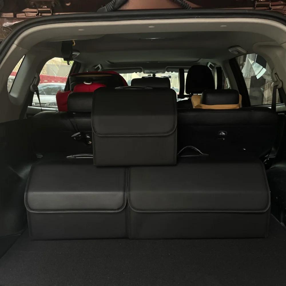 Boîte de rangement pliante pour voiture, grande capacité, boîtes de rangement pour coffre de voiture