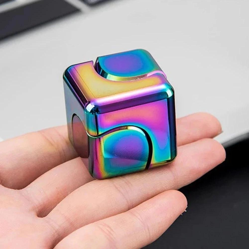 Cube de dés à décompression carré, Anti-anxiété, jouets du bout des doigts, Fidget Spinner, jouets d