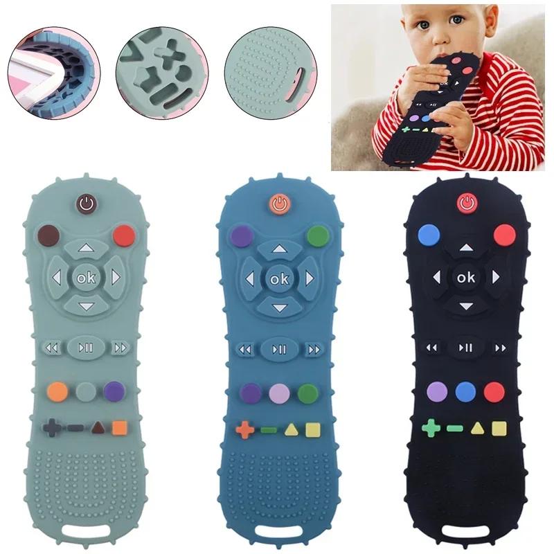 Nouveauté Silicone Simulation TV télécommande forme apaisant jouet bébé de qualité alimentaire Tease
