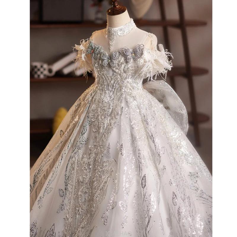 Robe longue pour enfants, Costume de princesse d'anniversaire pour filles, vêtements pour enfants, s