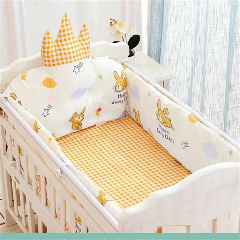 Parure de lit en coton imprimé pour bébé, ensemble de literie pour enfants, pare-chocs de protection