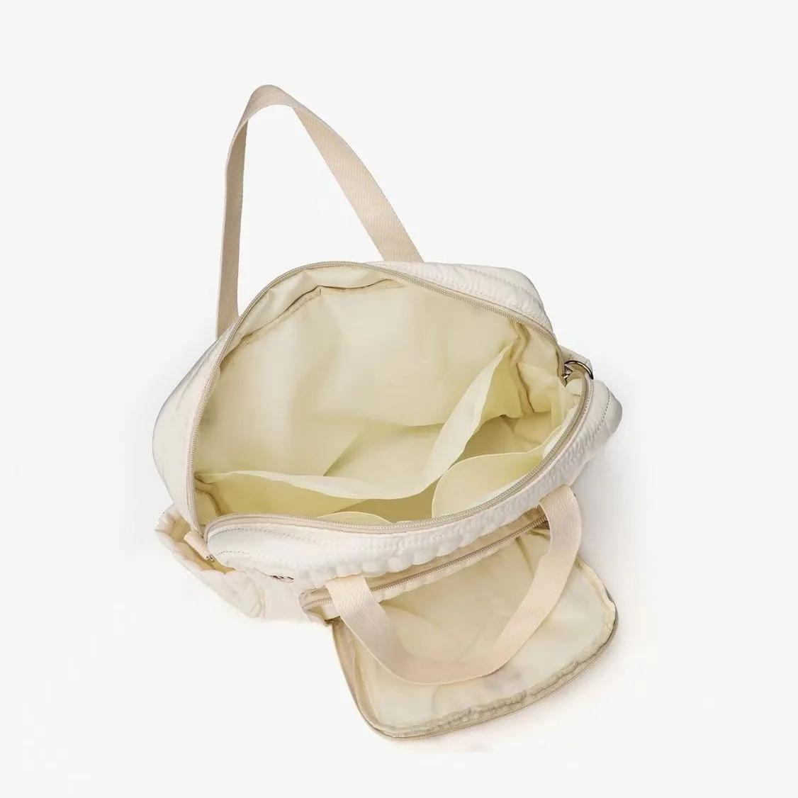 Sac à couches brodé en Nylon, Chic ours et tulipe, avec Clip de poussette, essentiels de voyage pour