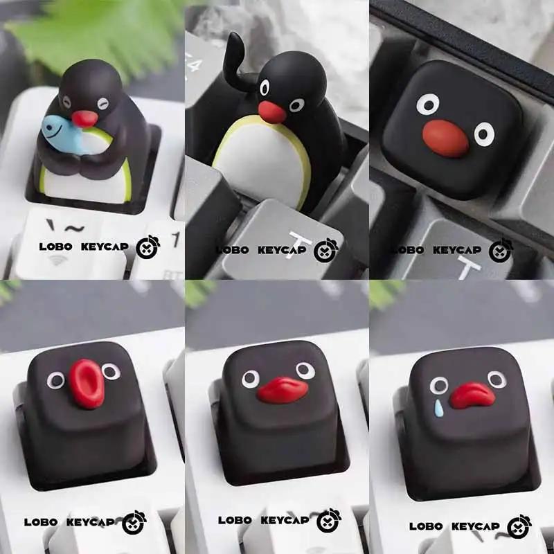 Série Pingu amusante, Expressions multiples, clavier mécanique de Style pingouin mignon, remplacemen
