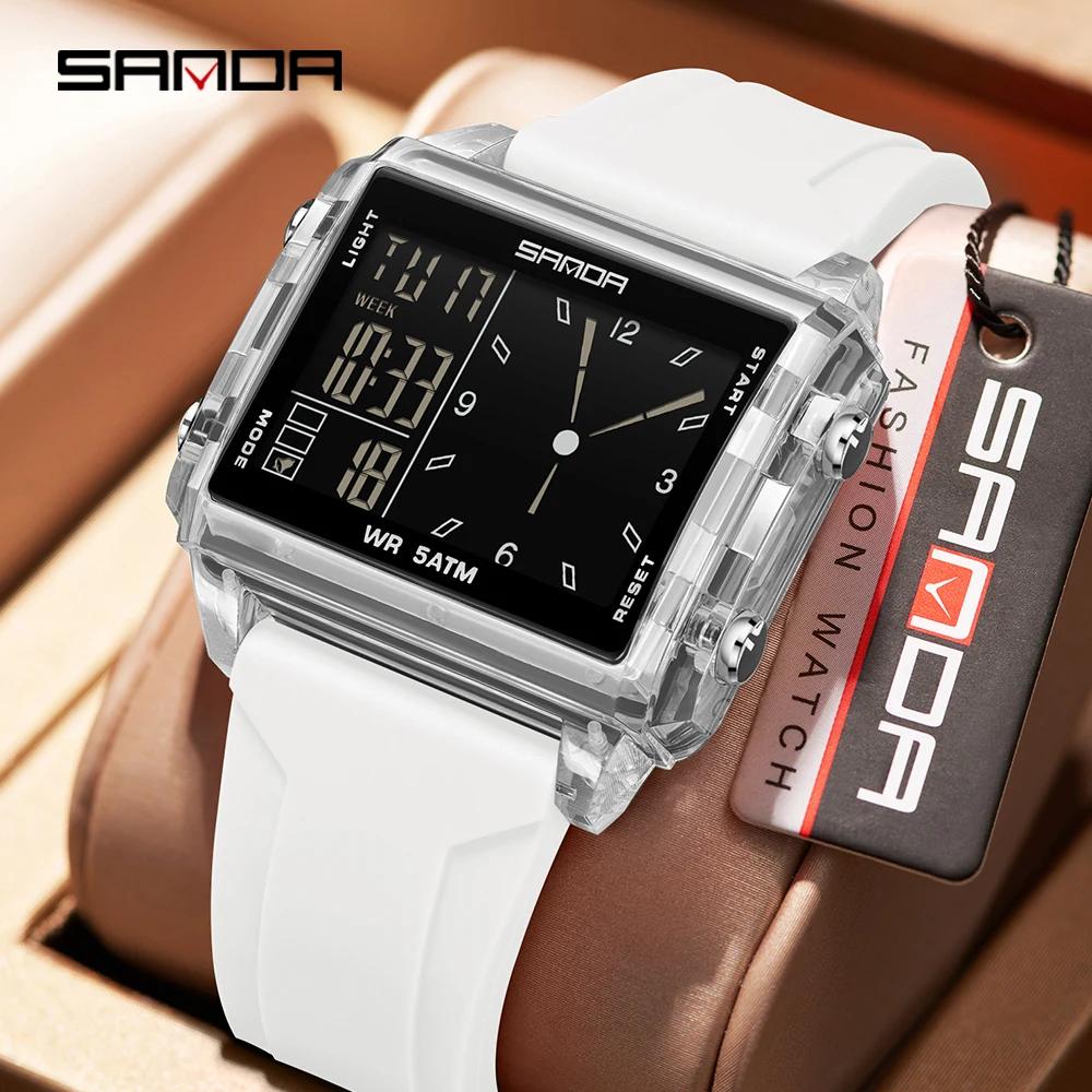 Mode SADNA nouveau 6273 montre électronique pour femme multifonctionnel sport LED étanche synchronis