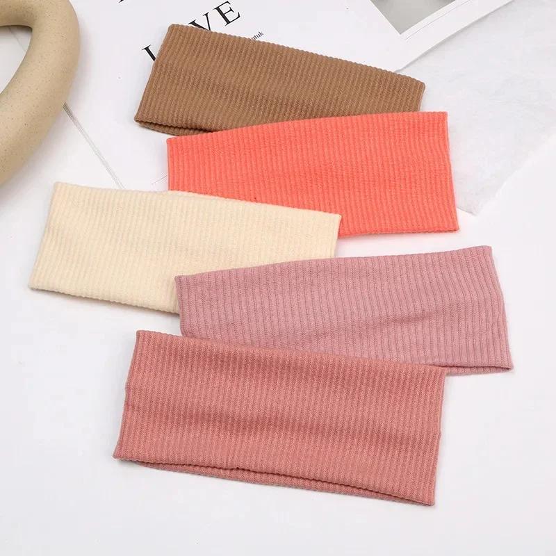 Sport cyclisme lavage visage bandeaux doux coréen coton tricoté bandeau pour femmes filles Bandanas 