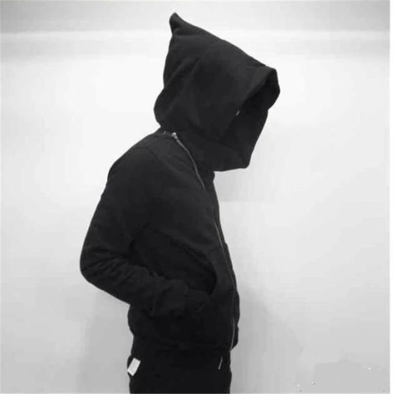 Nouveaux sweats à capuche pour hommes Cardigan à fermeture éclair harajuku sweats noirs hip hop styl