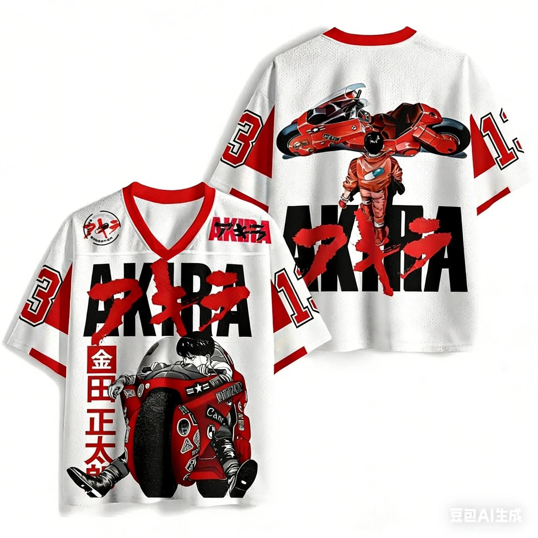 T-shirt de sport et de fitness Akira imprimé en 3D, nouvelle collection été 2026, tendance, style hi